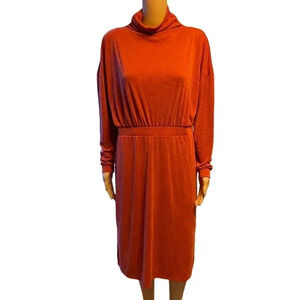 Rachel Zoe Modal Blend Soft Stretchy Turtleneck Sweater Dress Women Size L